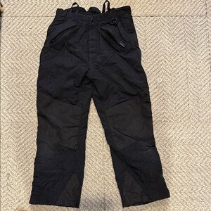 L.L. Bean Black Snow Pants size 14-16 with side zips for easy on/off!